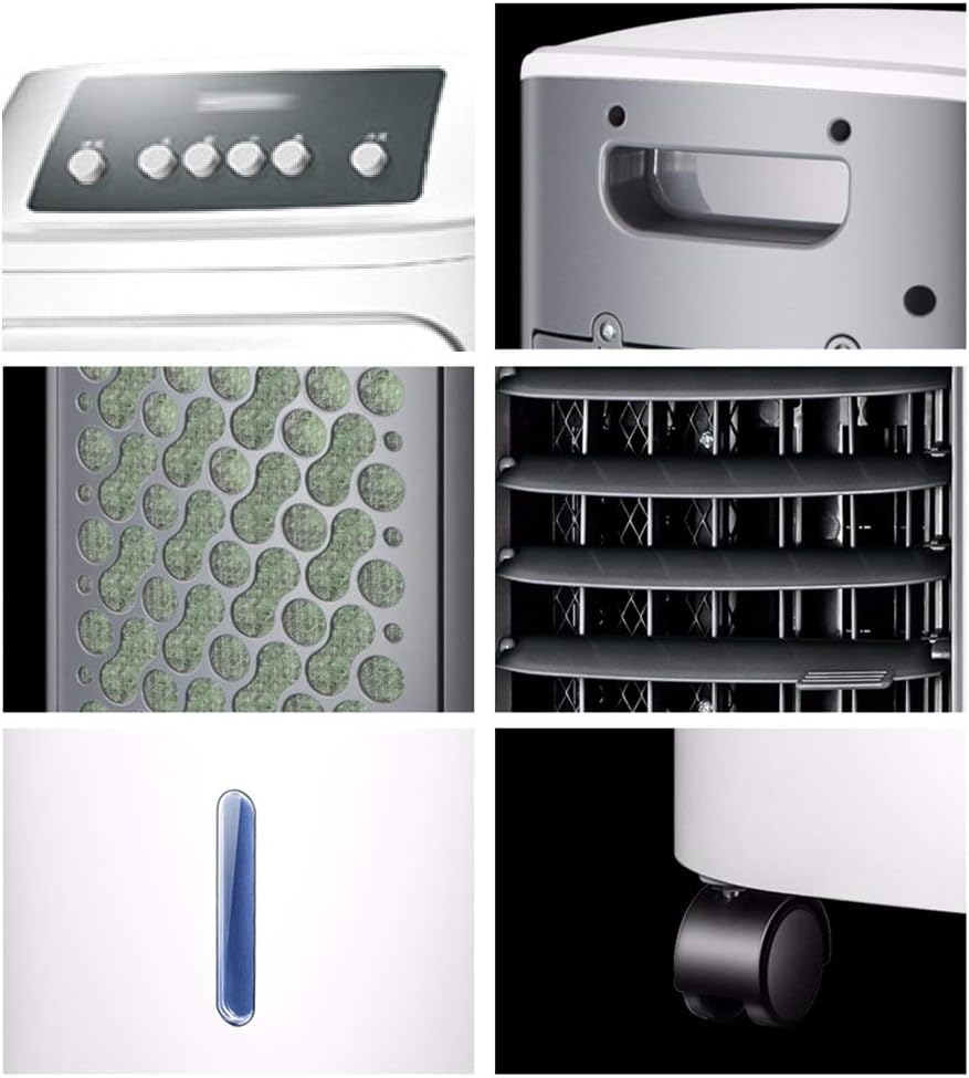 Portable Air Conditioner Fan Portable Air Cooler, Evaporative Misting Humidifier Small Air Conditioner Fan And Bladeless Noiseless Fan, For Office, Dorm, Room(Free Ice Tray)