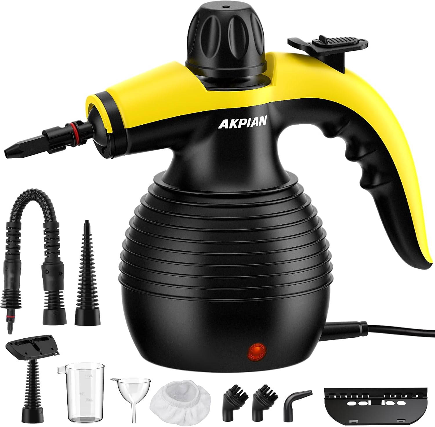 Handheld Steam Cleaner, Steamer for Cleaning, Multipurpose Portable Steam Cleaners for Home Use with Safety Lock and 10 Accessory Kit to Remove Grime, Grease, and More, Save Time and Effort