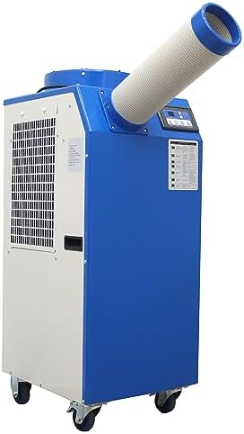11900 BTU Industrial Portable Air Conditioner Single Nozzle Mobile Spot Cooler with 3.7 Gal Water Tank Automatic Control 480m³/h 110V 1400W