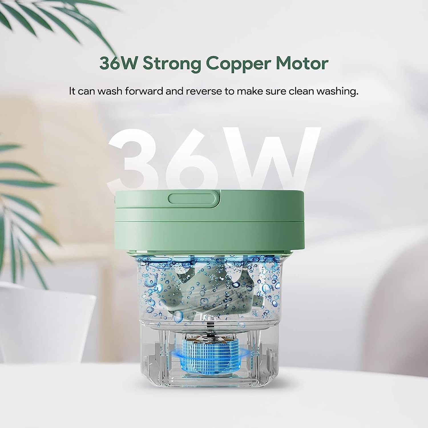 Portable Washing Machine, Mini Foldable Washer and Spin Dryer Small Washing Machine with 3 Modes for Travel, RV, Camping, Apartments or Home Laundry Used,Green