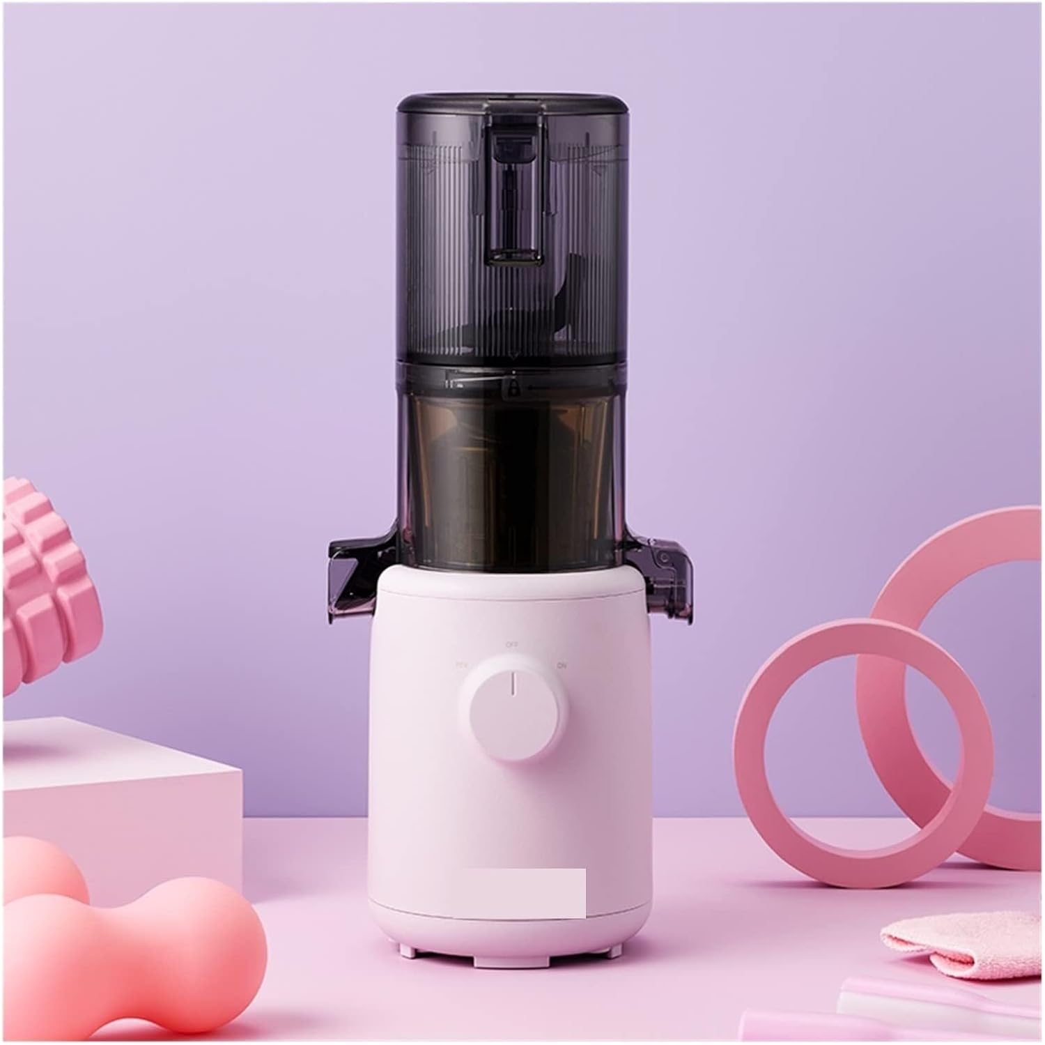 Small Mini Juice Machine Portable Juicer Extractor with Net Juice Dregs Separation Compact Blender (Blue, Size E)(Pink,USA)