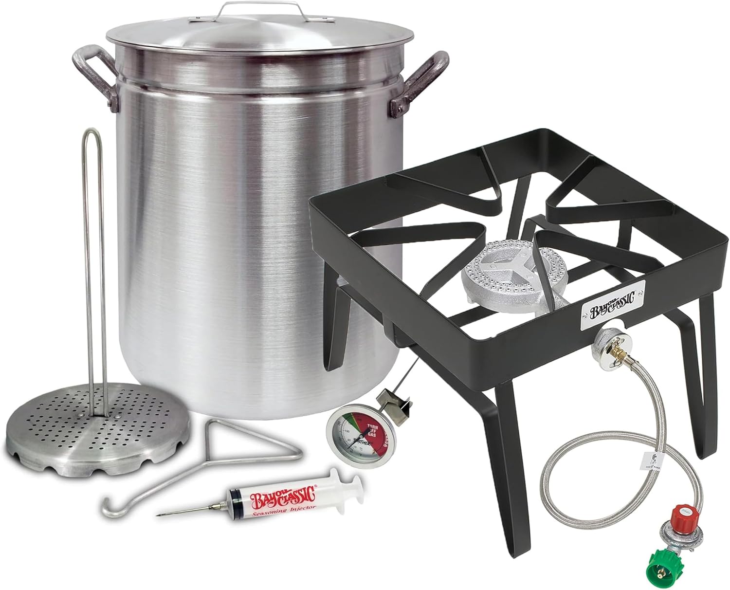 42 Quart Turkey Fryer Kit Aluminum Stockpot and Accessories with a 16
