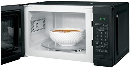 GE Countertop Microwave Oven | Includes Optional Hanging Kit | 0.7 Cubic Feet Capacity, 700 Watts | Kitchen Essentials for the Countertop | Black