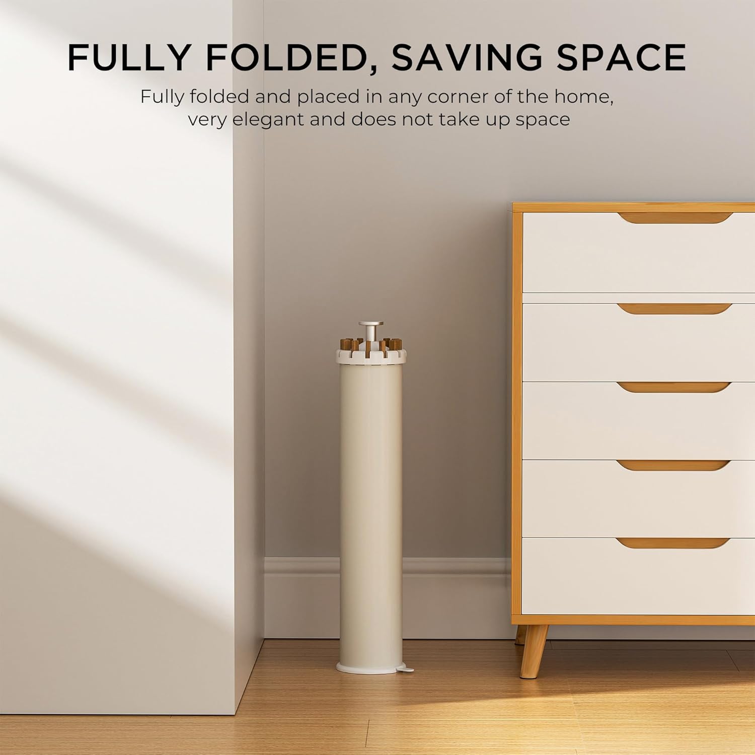 Tripod Clothes Drying Rack, Garment Rack Portable and Foldable Space Saving Laundry Drying Rack - Dryer Rack Clothing Floor Folding Balcony Bedroom Household