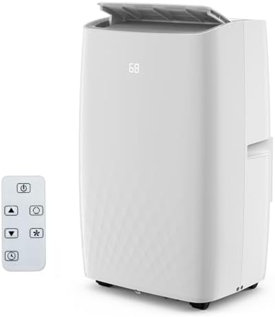 12000Btu Portable Air Conditioner with Cooling/Dehumidify/Fan Mode Cools up to 550 Sq.Ft, 3 in-1 Quiet Portable AC Unit 3 Speed, Auto Swing, 24H Timer for Large Room