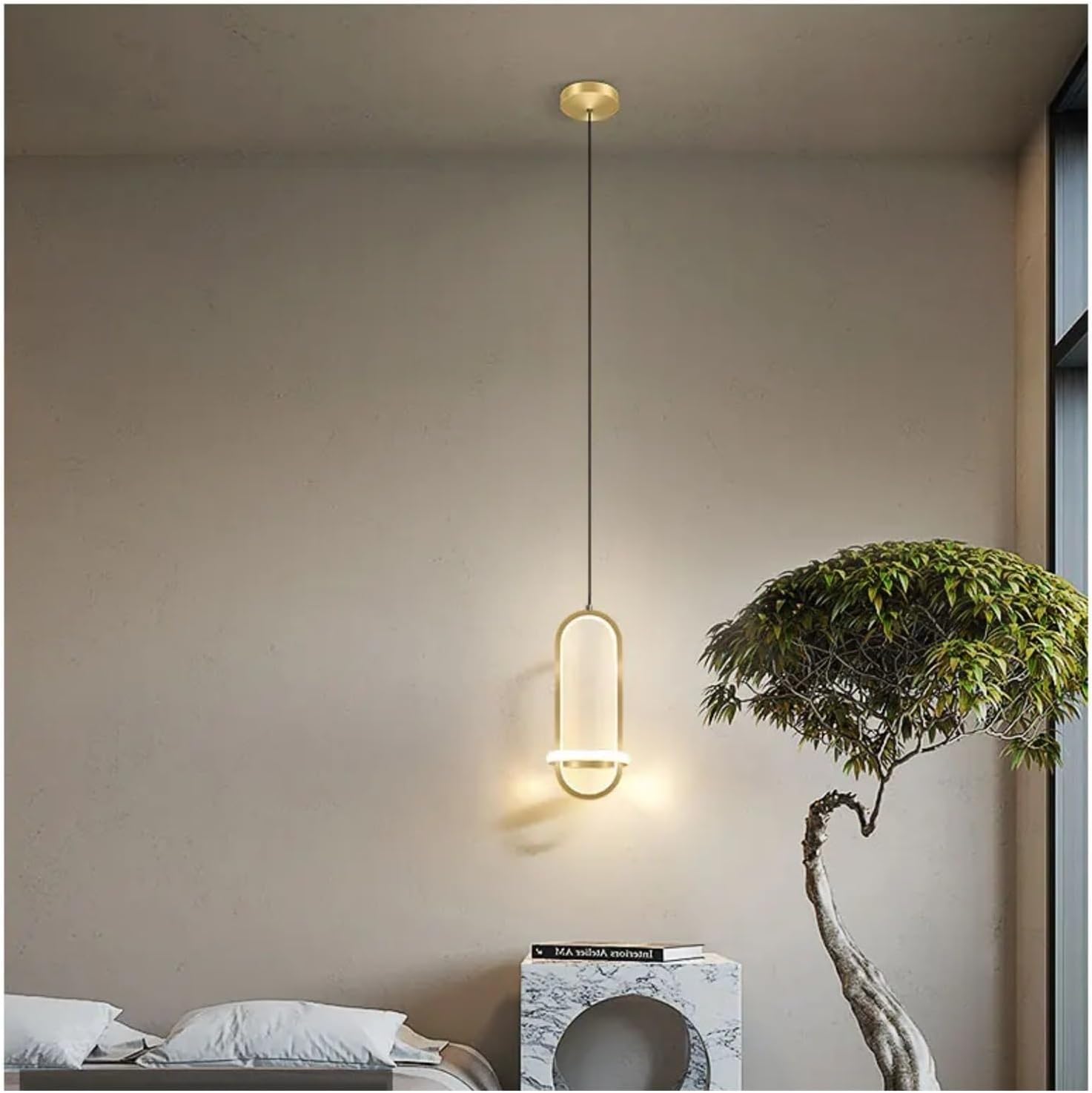 Nordic Modern LED Pendant Light Bedroom Bedside Hanging Chandeliers Lamp for Living Room Dinnig Room Table Lighting Fixture,Household