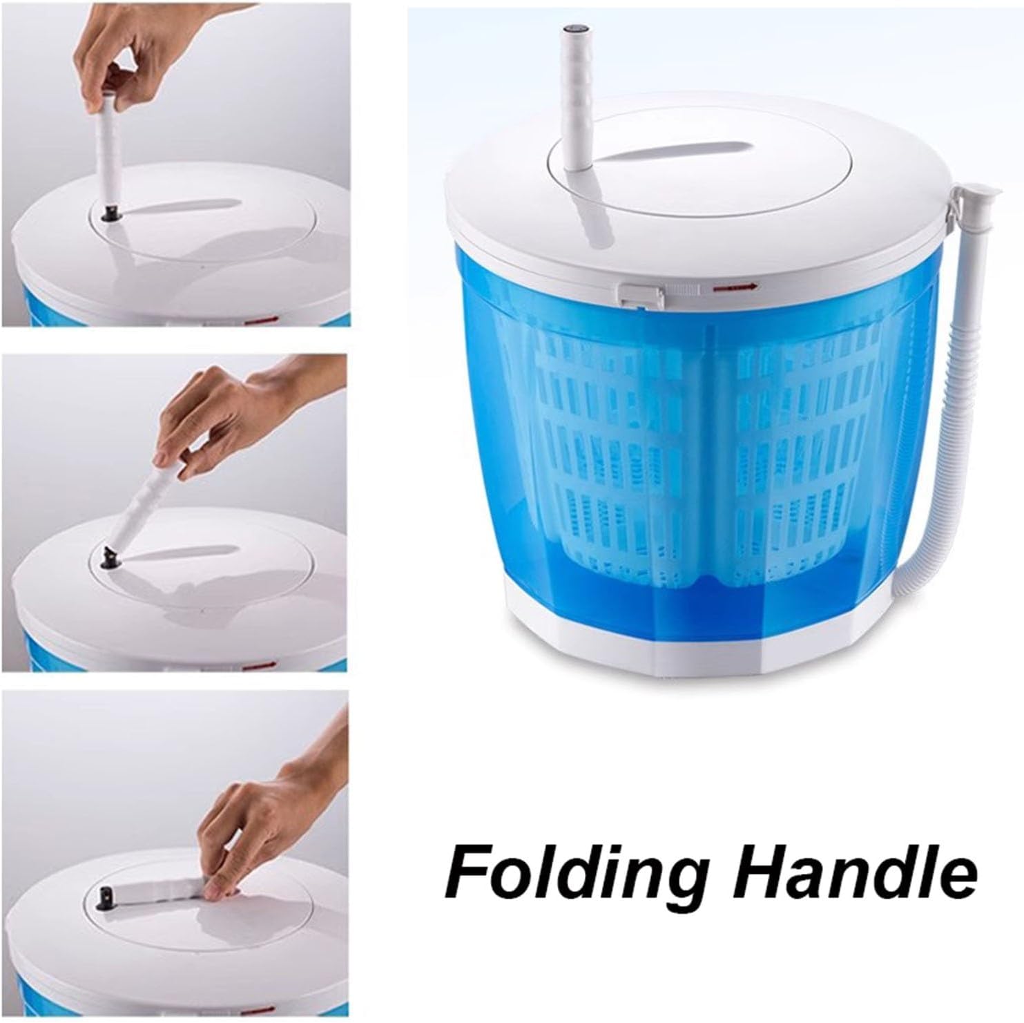 Camping Washing Machine and Dryer, Manual Hand Clothes Washer, Portable Washer for Travel, Apartment, Camping, Baby Clothes, Socks, Underwears