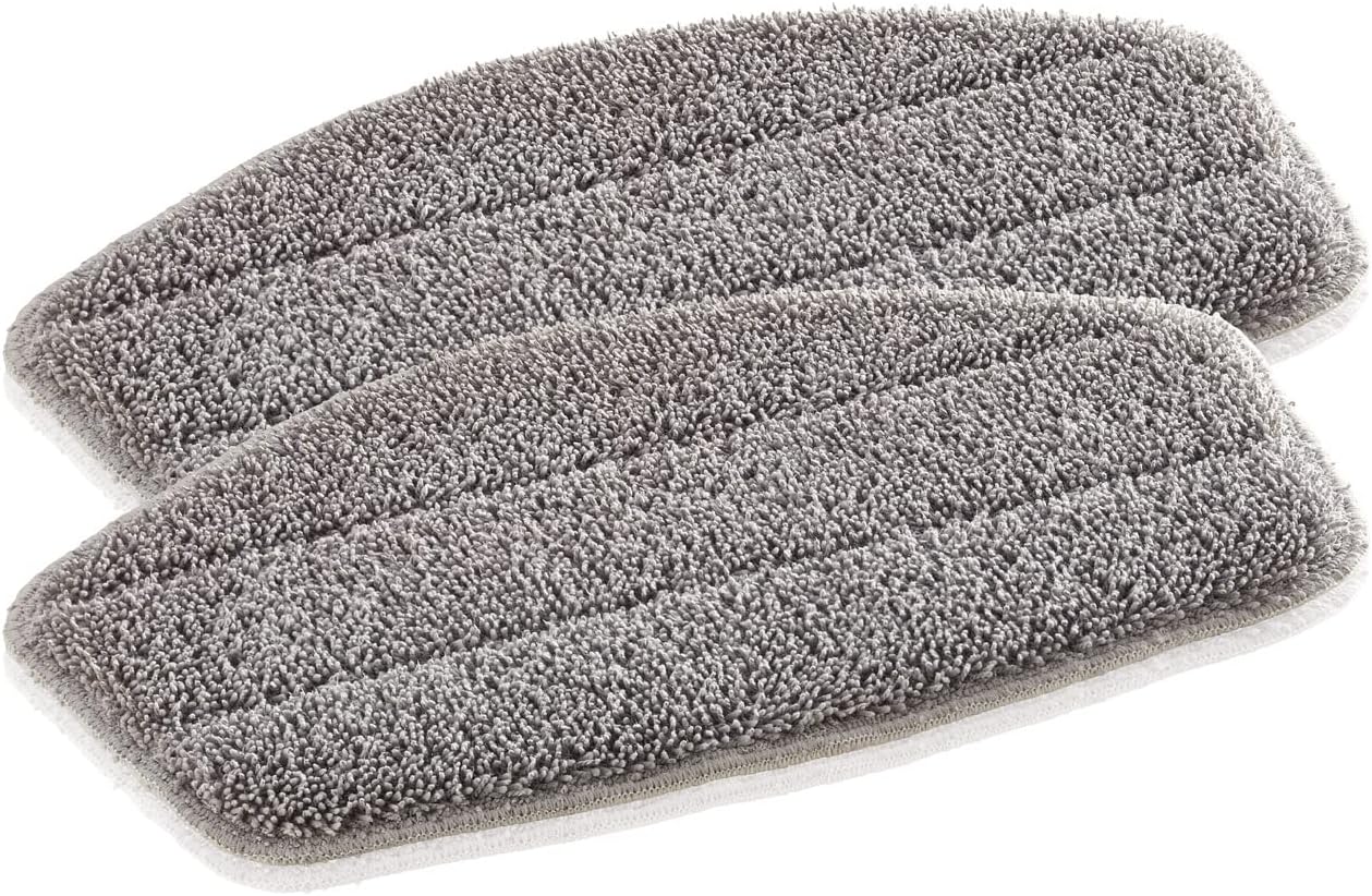ERNITERTY Leifheit Wiper CleanTenso Steam Mop, 2 Replacement pad Set, Micro Fibre, Item no. 11911, Standard, Gray, 2 Count
