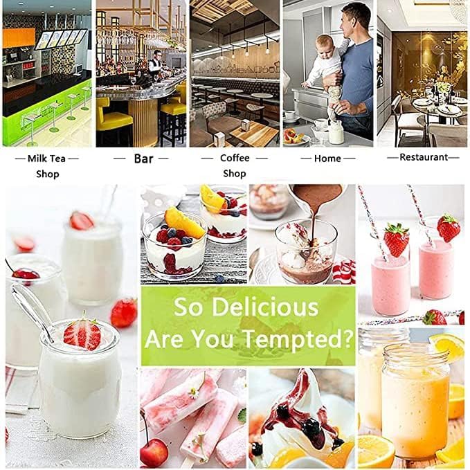 180W Commercial Milkshake Machine, 18000rpm Electric Drink Mixer, with 2 Speed Adjustable and 800ML Cup, for Smoothie Milk Ice Cream Blender(Single Head)