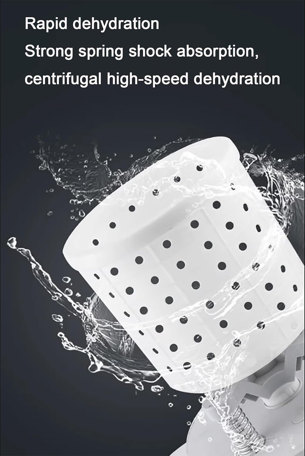 Manual Clothes Dryer Dehydrator,Manual Draw Cord Spin Dryer,Portable Lightweight Mini Manual Clothes Dryer for Home,Camping,Travel,Outdoor (Dreamy Blue, Large Capacity Enhanced Edition)