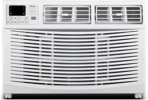 Memorex 8,000 BTU Window Air Conditioner, Cools Up to 350 Sq. Ft., Quiet Operation, Cool/Fan/Dry Modes, Digital Display, Remote Control, Easy Install & 2-Year Warranty