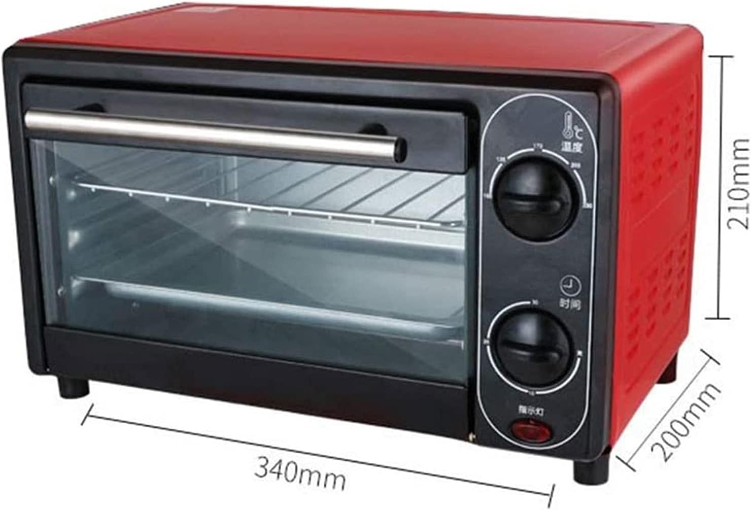 Convection Toaster Oven Cooker, Rotisserie + Electric Air Fryer with Non-stick Fry Basket, Baking Pan & Rack, Skewers, Drip Tray 12L