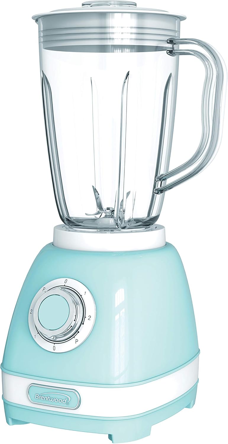 Brentwood Appliances JB-330BL 2-Speed Retro Blender with 50-Ounce Plastic Jar, Blue, Normal