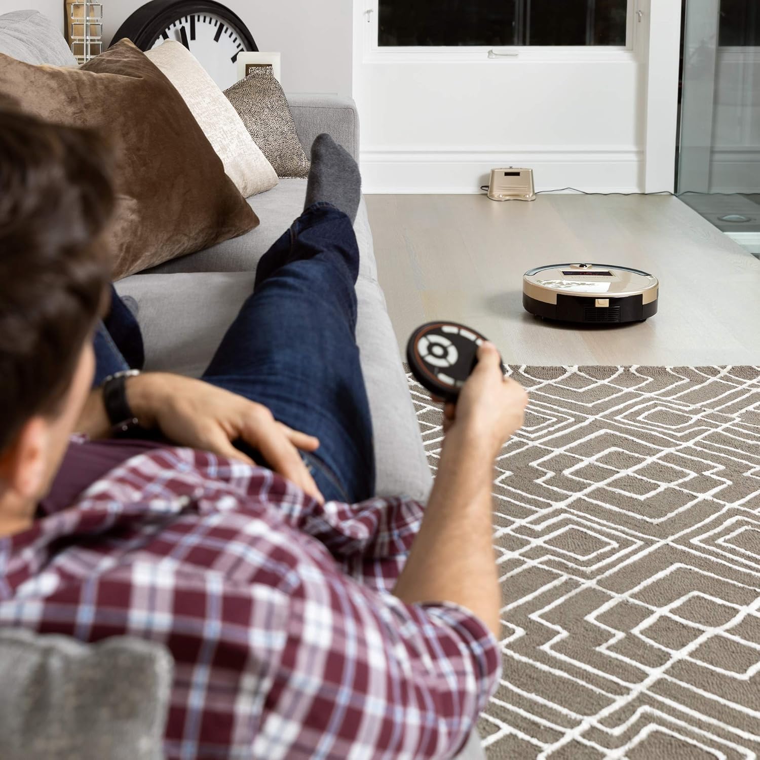 bObsweep PetHair Robot Vacuum Cleaner and Mop, Champagne