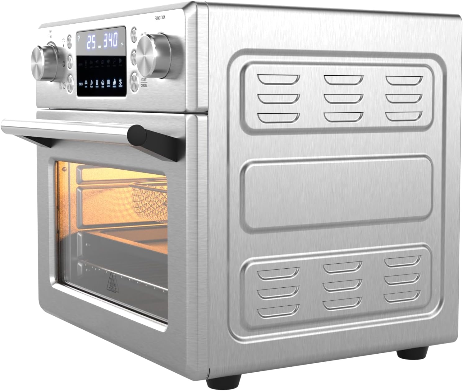 ARLIME 14-in-1 Air Fryer Toaster Oven Combo, 1700W Stainless Steel Countertop Convection Oven with Bake, Rotisserie, Dehydrate & Defrost Functions, 26 QT Large Capacity, 60-Minute Timer & Accessories