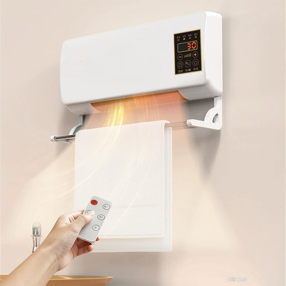 Mini Aire Acondicionado Portátil De Pared Wall Air Conditioner Fan Multifuntional for Bedroom with Precise Remote Control 6h Programmable Timing