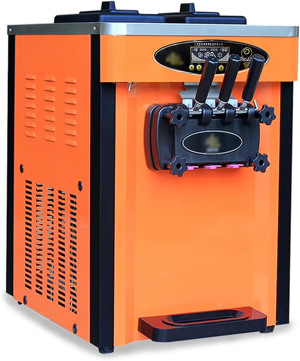 Ice Cream Maker Commercial Ice Cream Machine Color Plate Stainless Steel Desktop Small Ice Cream Machine Large Production Capacity Table Top Ice Cream Machine，Fun Kitchen Appliance