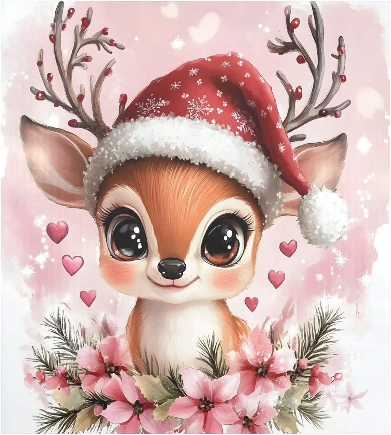 Dishwasher Magnet Cover Large Magnetic Stickers Cute Deer Pink Flower Front Dishwasher Cover Reusable Decal for Home Kitchen Anti-Scratch Refrigerator Decorative Lid Washing Machine Laundry 23