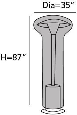 Covermates Patio Heater Cover - Premium Polyester, Weather Resistant, Water Resistant Zipper, Grill and Heating, 35DIAMETER x 87H, Clay