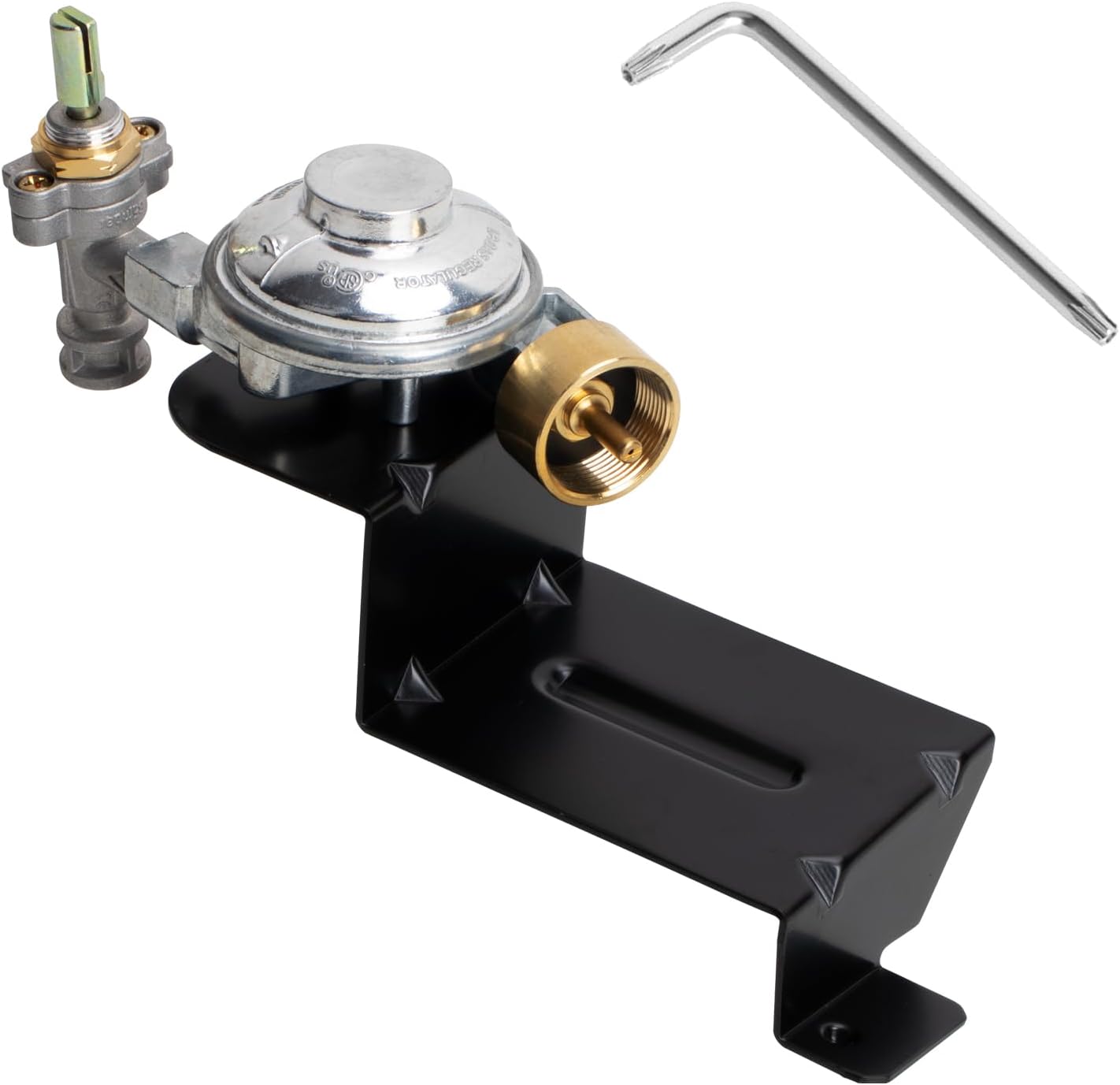 80477 Valve & Regulator Assembly Replacement for Weber Q100 Q120 Series Gas Grills (2004-2013), Grill Valve Regulator for Weber 396001 386001 386002 516002 516501