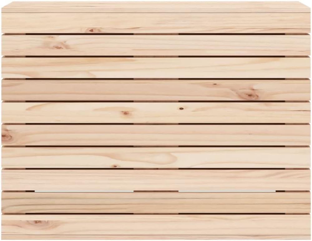 Large Wooden Laundry Hamper with Lid 34.8x17.3x26, Rustic Pine Laundry Basket Solid Wood, Heavy-Duty Clothes Storage for Bedroom, Bathroom, Laundry Room Organization, Brown