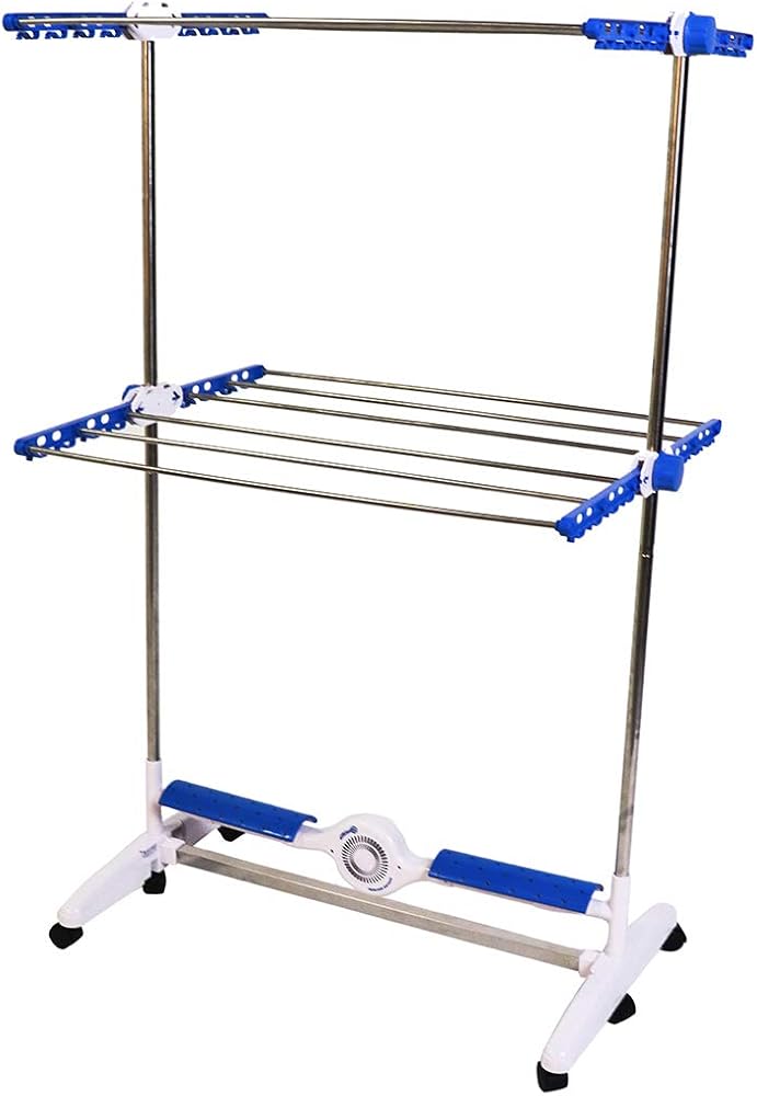 Nubreeze Revolutionary Clothes Drying Rack + Innovative Smart Breeze Fan Technology + Natural Forced Air for Quicker Drying + Foldable for Easy Storage + Holds up to 45 lbs + Energy Efficient