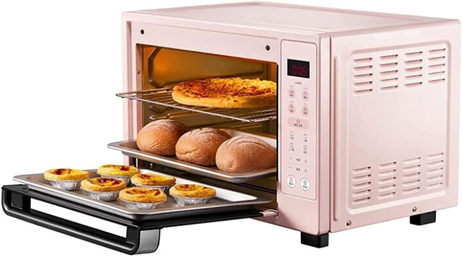 35L Air Fryer Convection Oven Rotisserie, Retro Countertop Small Mini Oven, Electric Oil less Cooker For Air Fry, Bake, Broil, Roast, Grill, Reheat, Warm, Rotate