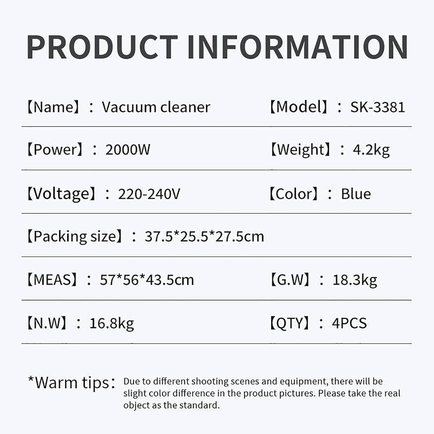 Bagless Cylinder Vacuum Cleaner - Powerful Automatic Canister with 1.5L Capacity, 5m Cord, 4-Stage HEPA Filter for Pet Hair & Allergens, Compact Design (37.5x25.5x27.5cm)