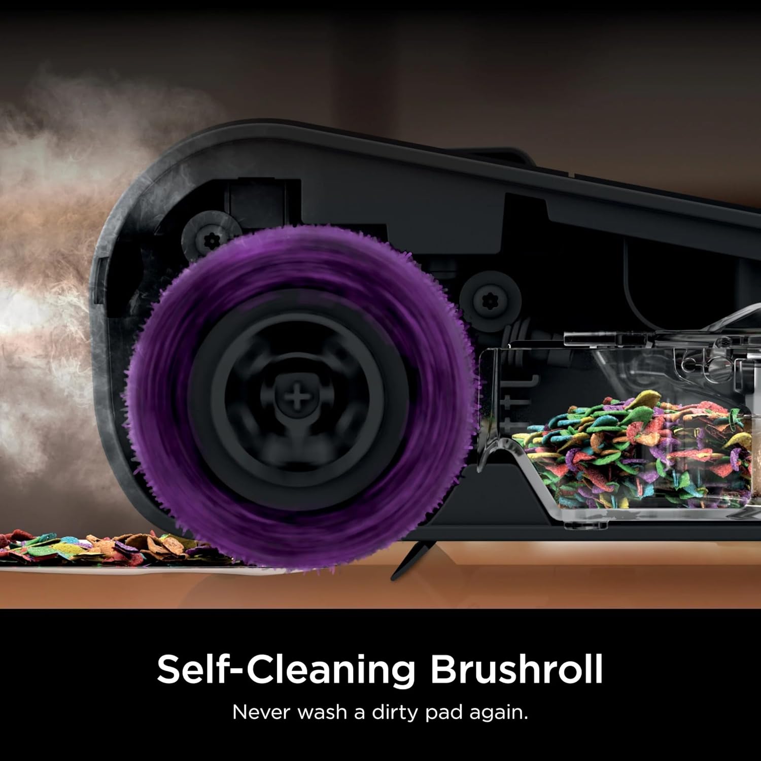 Shark SD200 Steam Pickup 3-in-1 Steam Mop Picks Up Debris, Deep Scrubs, & Steam Sanitizes All At Once, Lightweight Steam Cleaner for Home w/Sealed Hard Floors like Hardwood, Tile & Laminate (Renewed)