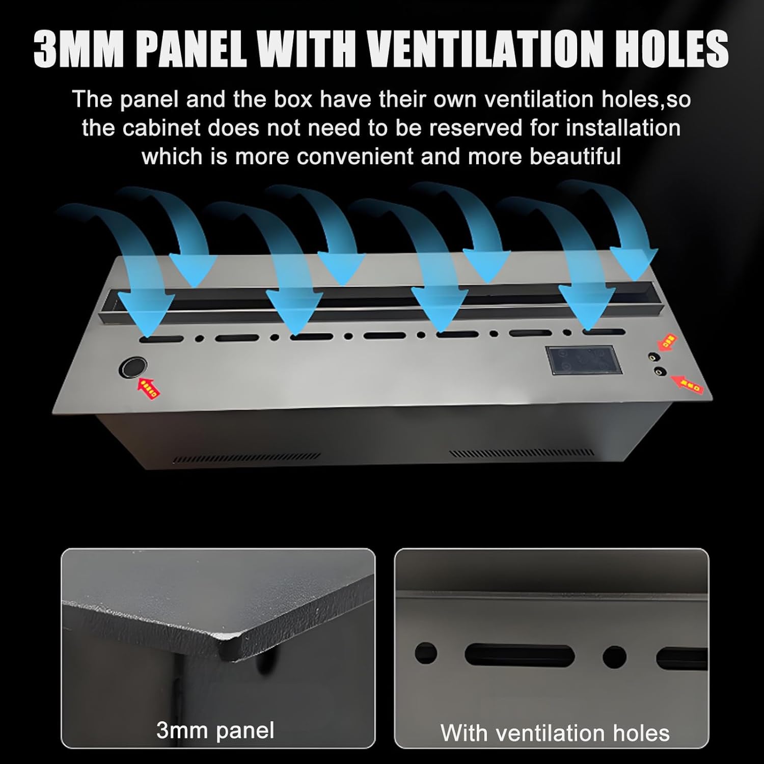 Atomized Electric Fireplace,Fireplace for Bedroom, Chiminea Electrica para Sala 3D Simulated Touchable Steam Flame with 7 Flame Colors (100cm/39.4in)