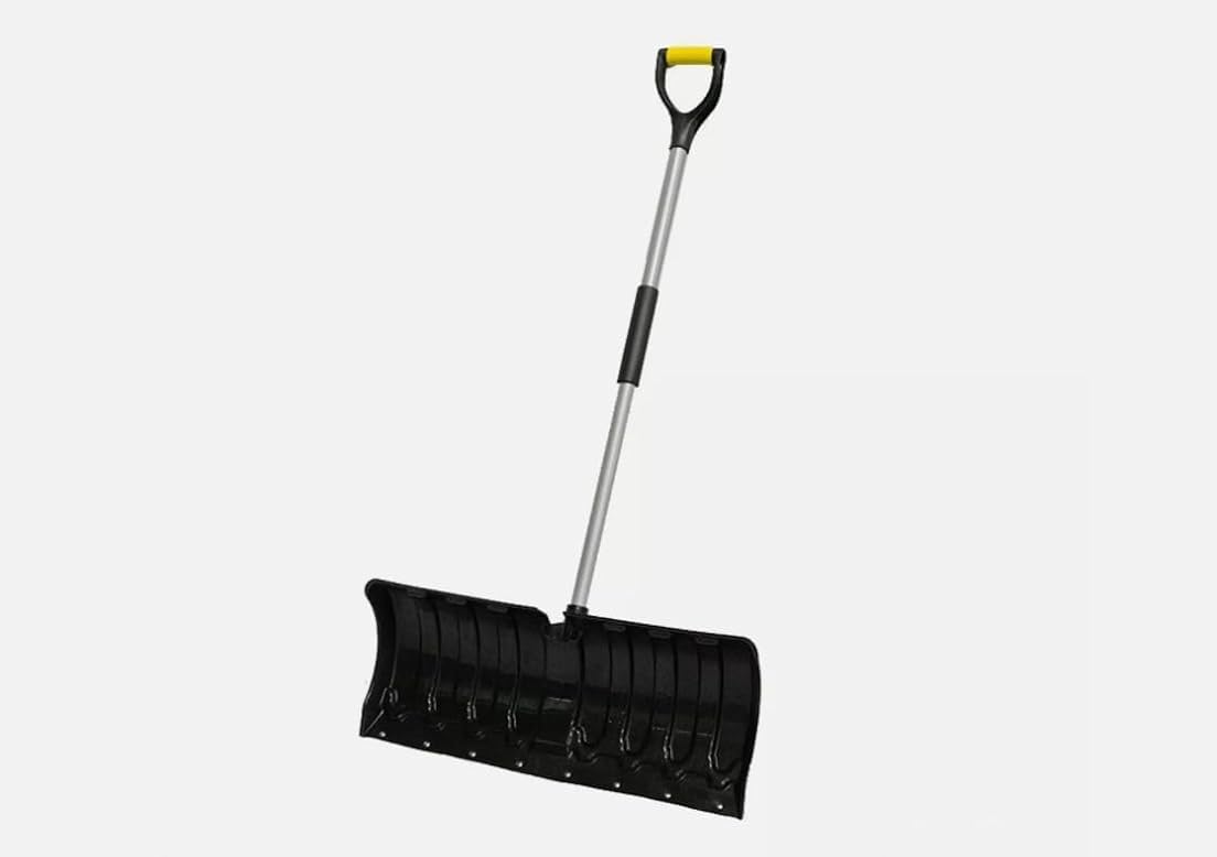 Snow Pusher Shovel 26” Poly Blade with Metal Edge