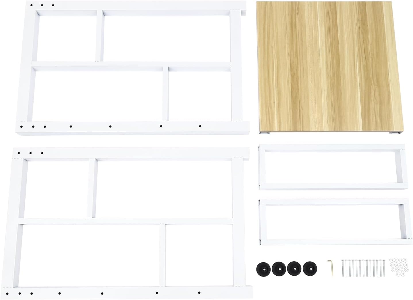 Washer Dryer Stacking Rack Stand Heavy Duty Over Washer and Dryer Shelves Space Saver Stackable Metal Storage Shelf Organizer Rack for Bathroom Laundry Room, White