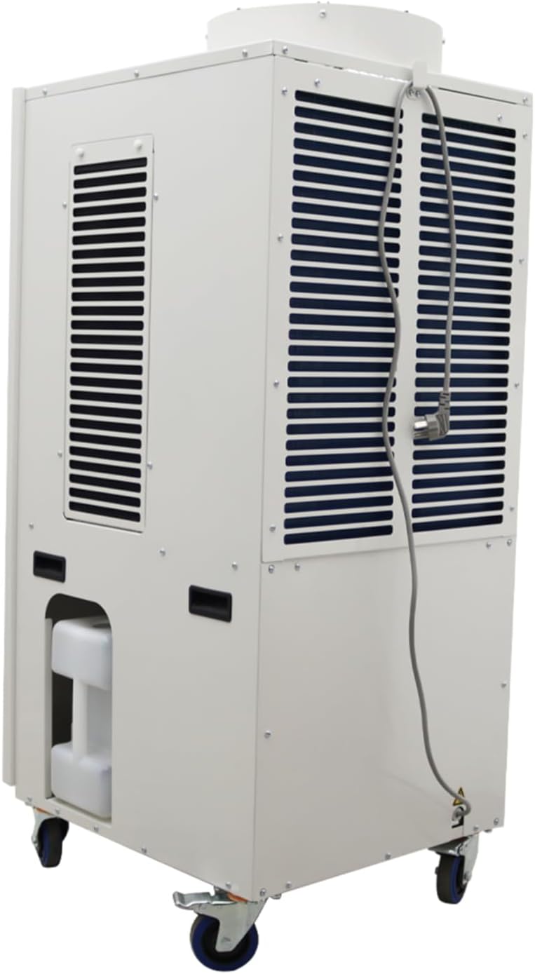 Air Flow 3600m³/h Industrial Portable Air Conditioner with Wheels 14L Tank Commercial Spot Cooler 1820W Adjustable Air Outlet Ideal for insititute Workshops Outdoor Events 220V