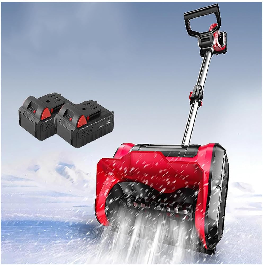 Cordless Snow Shovel for 20V Battery, Auto Electric Snow Shovels, w/Adjustable Front Handle & Telescopic Pole, Electric Snow Shovel for Driveway
