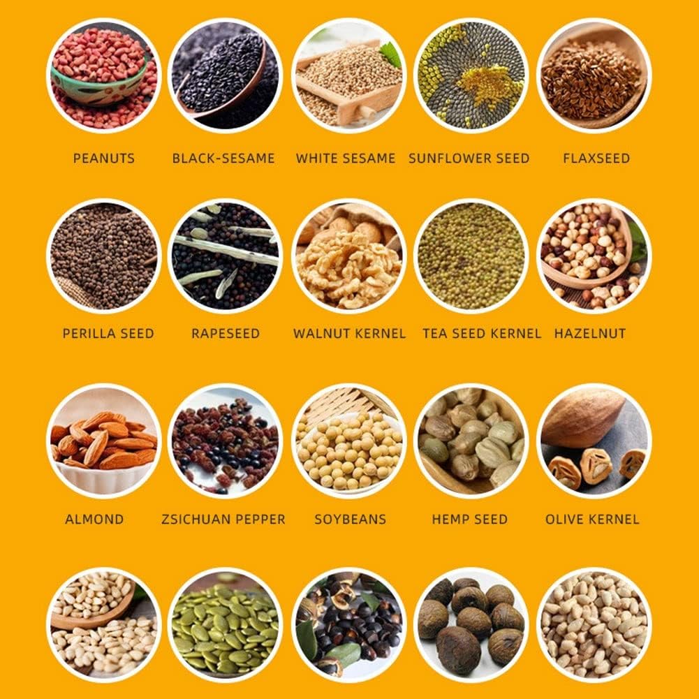 Small Household Oil Press Fully Automatic Stainless Steel Electric Oil Press Home Kitchen Appliances