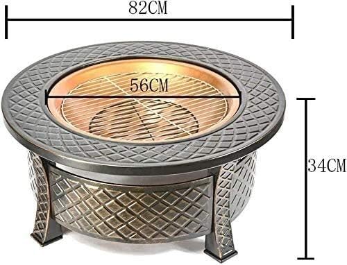 Fire Pits Outdoor Wood Burning 32'' Metal Square Firepit Patio Stove Wood Burning Grill Fire Pit