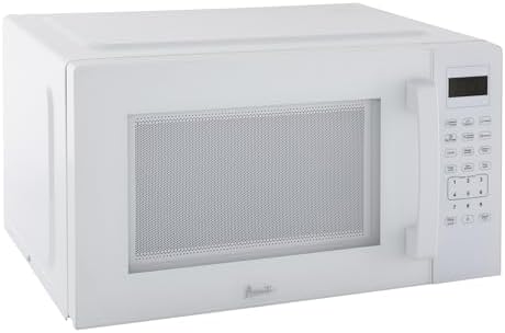 Avanti Microwave Oven 1000-Watts Countertop Compact with 9 Pre-Set Cooking Settings, Speed Defrost & By Weight, Electronic Control Panel and Glass Turntable, 1.5-Cu.Ft., White