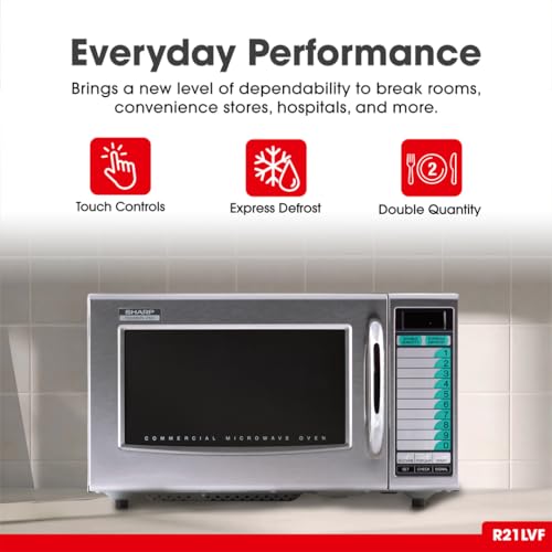 Sharp Medium-Duty Commercial Microwave Oven (15-0429) R-21LVF1 Cubic Feet