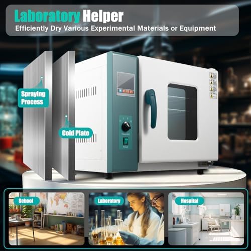 1000W 110V Horizontal Electric Blast Drying Oven, 12Gal Capacity Forced Air Convection Drying Oven with Button Control & Intelligent Temperature Controller, Box Temperature RT+18°F～572°F