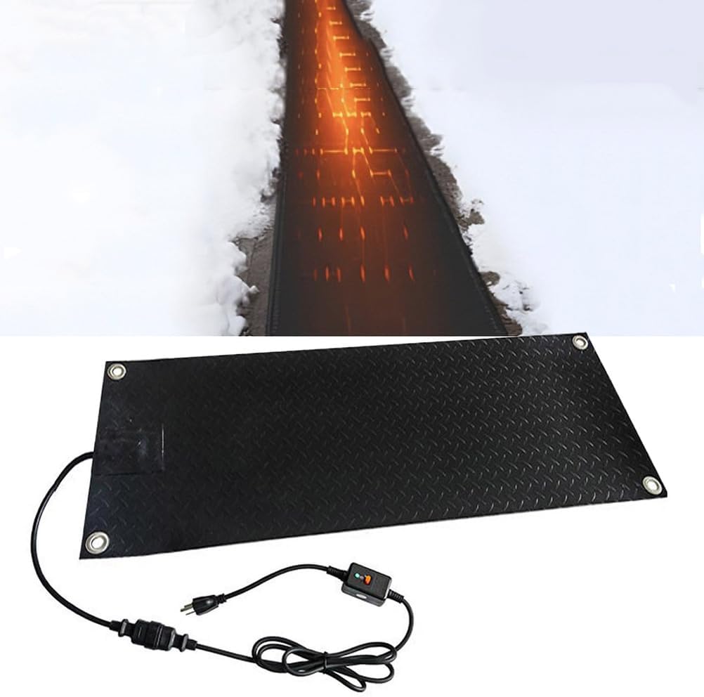 13''x120 Snow Melting Mat for Entrances, Non-Slip Rubber Heated Walkway Mats for Snow Removal,Winter Outdoor Heating Snow Carpet Mat,Winter Removal and Ice Melt Products
