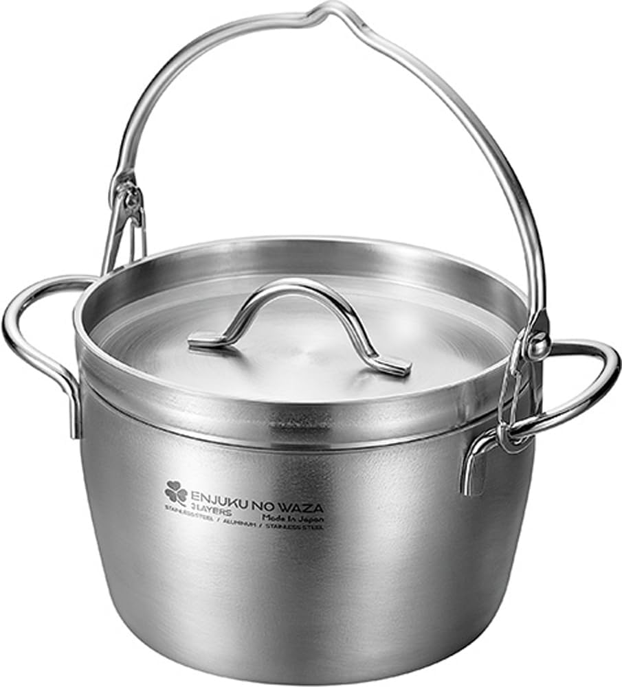 Yokoyama EJSA-1500 3LAYERS Dutch Oven, 6 inches (15 cm) with Vine