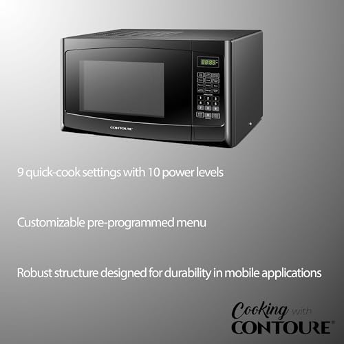 RV Built-In Microwave Oven | Perfect RV Replacement | 900W Power, 10 Power Levels | Easy-Clean Interior | LED Display | Quick-Cook Settings | RV-980B