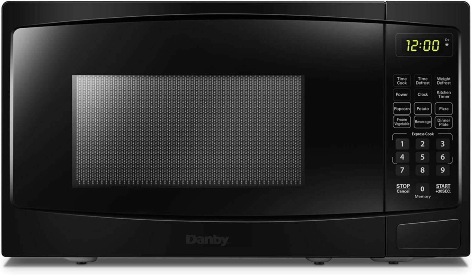 Danby DBMW1120BBB 1.1 Cu.Ft. Countertop Microwave In Black - 1000 Watts, Family Size Microwave With Push Button Door