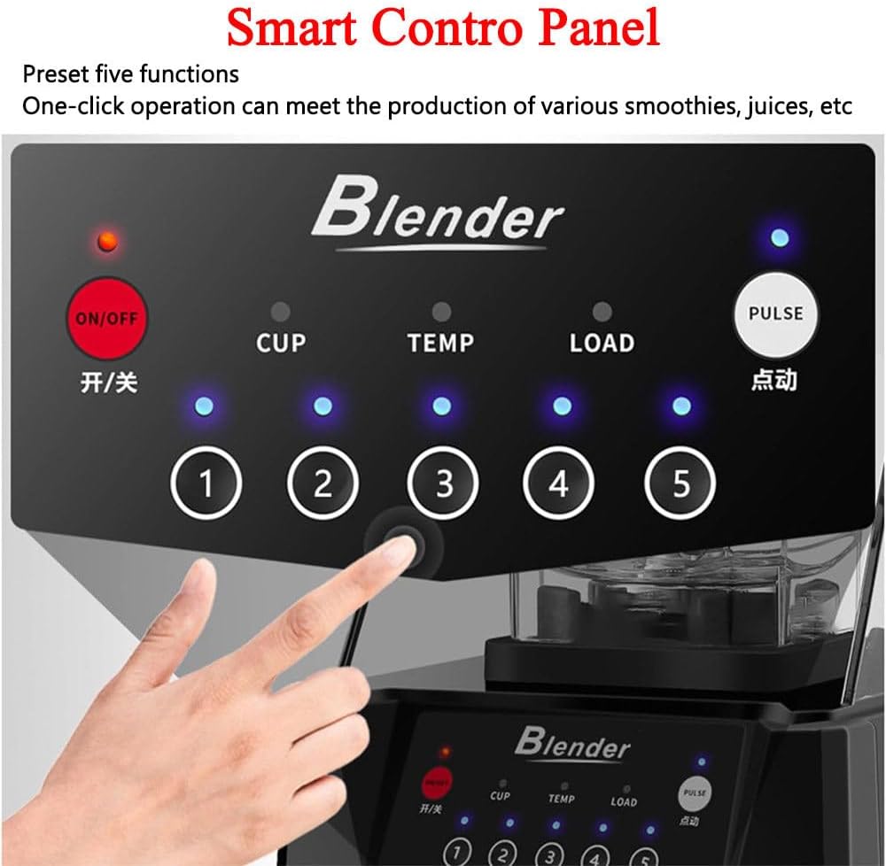 Super Quiet Commercial Blender with Soundproof Enclosure, Self-Cleaning 4D Blades for Ice Crushing, Commercial Heavy Duty Blender for Ice Crushing, Broken Wall Cooking Machine,2*CrushedCup