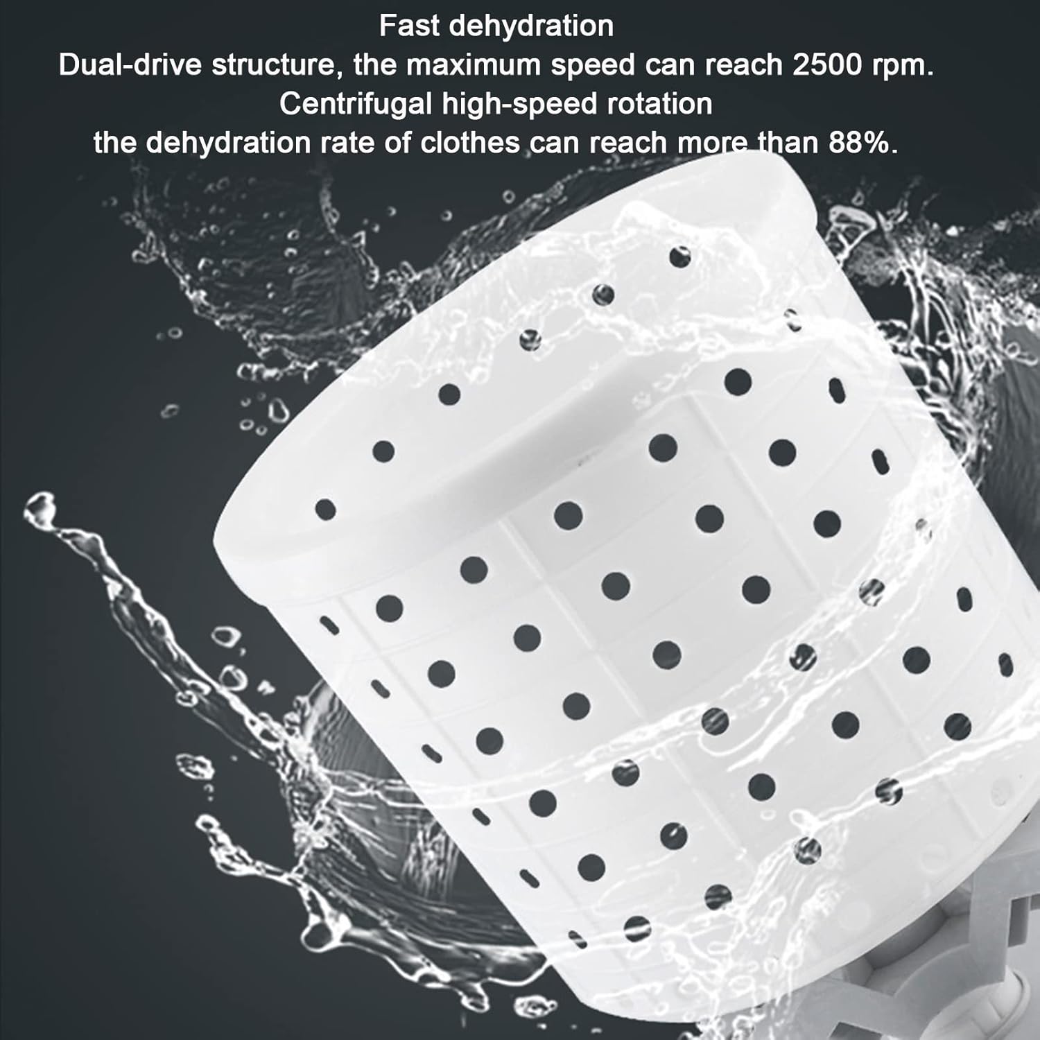 Mini Hand Crank Machine Dehydrator,Portable Hand Crank Washing Machine and Dehydrator for Camping, Dorms - Non-Electric, Manual Mini Dryer for Apartments and Household Use