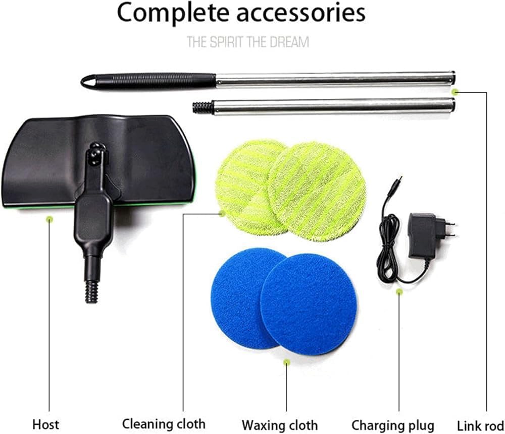 Cordless Electric Mop,Floor Scrubber and Polisher Machine,Spinning Cleaner Vacuum,Electric Mops for Floor Cleaning,Floor Buffer Polisher for Home with Replacement Pad