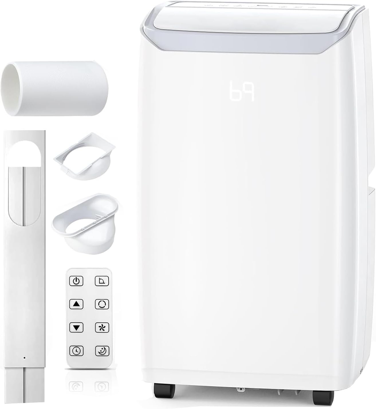 1,2000 BTU Portable Air Conditioner - 3-In-1 AC Unit With Remote Control for Rooms Up to 700 Sq.Ft. | Dehumidifier & Fan Modes | Smart/Sleep Mode & 24H Timer | Includes Window Installation Kit