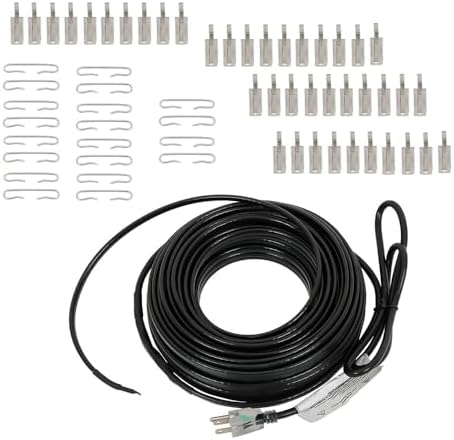 Replacement-Parts For 100 Feet 8W/FT Roof Heat Cable Snow De-icing Kit With Clip Hook Heat Tape Mod-W91R-2098