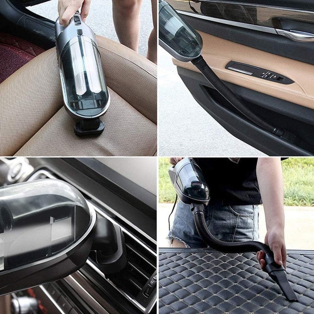 Handheld Vacuum,Hand Vacuum Cordless with High Power,Mini Vacuum Cleaner Handheld Powered by Li-ion Battery Rechargeable Quick Charge Tech (Color : Black)