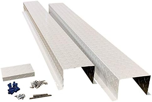 EAGLE 1 Metal Line Set Cover Kit for Mini Split and Central Air Conditioner & Heat Pump (Multiple Sizes and Colors) (4x4, Aluminum Diamond Plate - White)